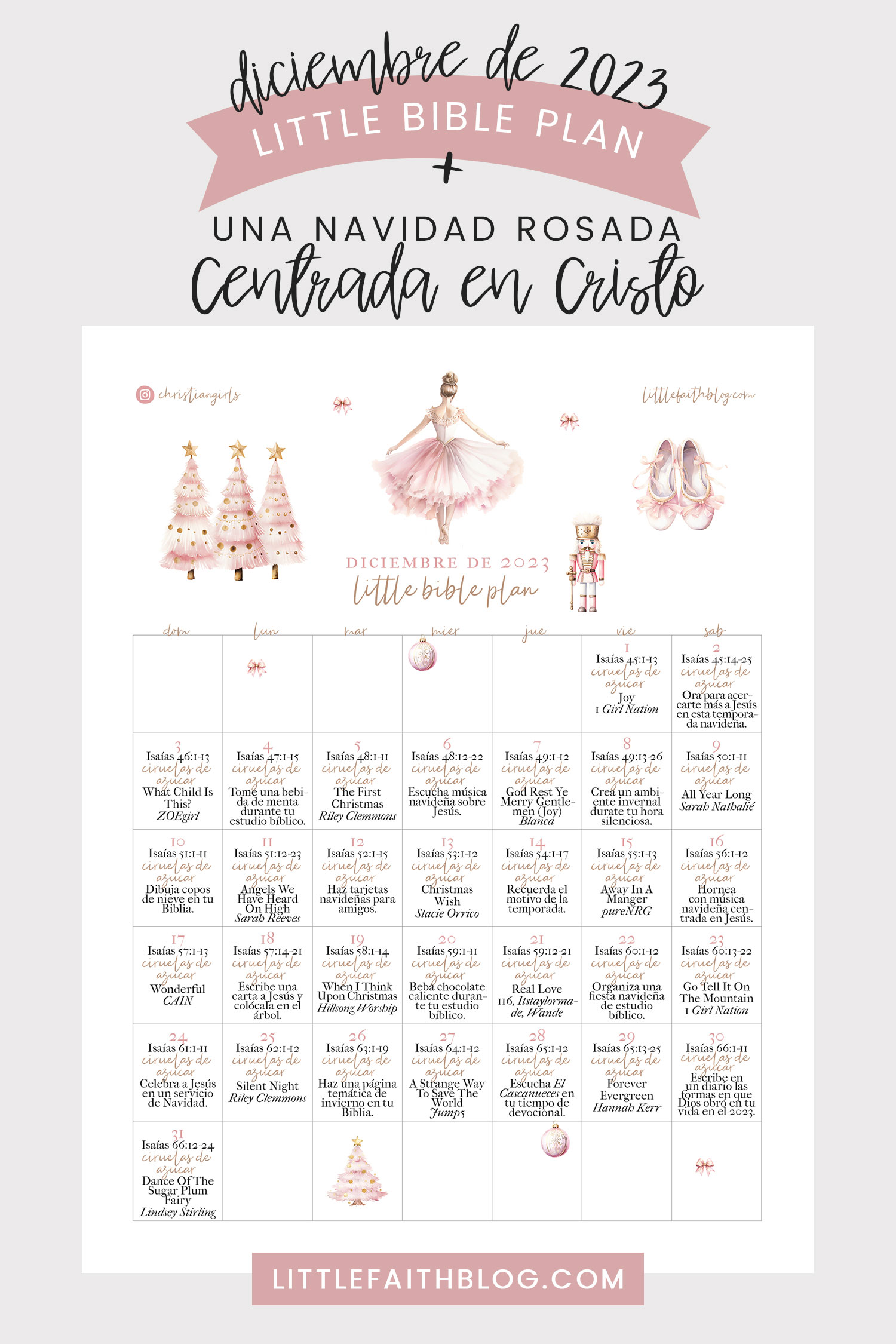 December 2023 Bible Reading Plan + A Christ-Centered Pink Christmas ...