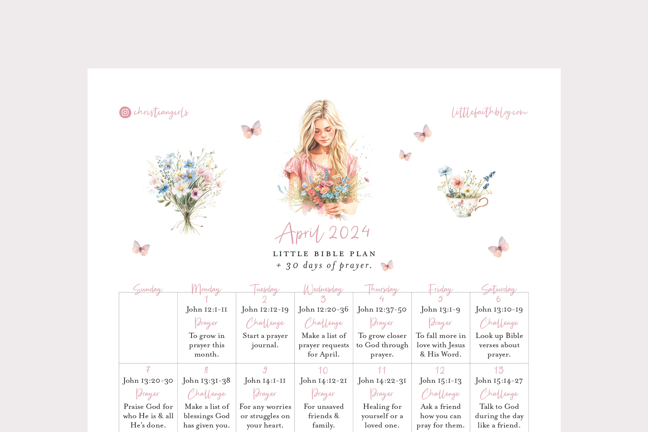 April 2024 Bible Reading Plan + 30 Days of Prayer – Little Faith Blog